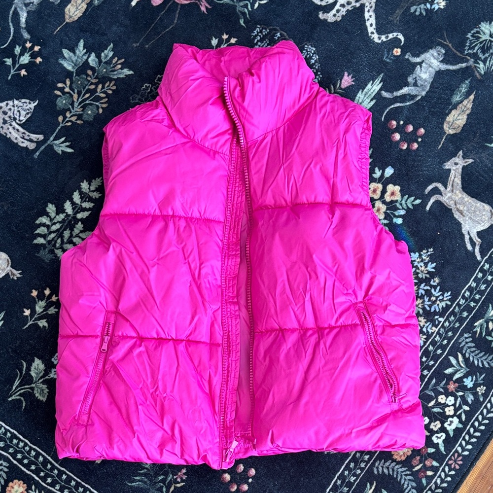 Old Navy Hot Pink Puffer Vest